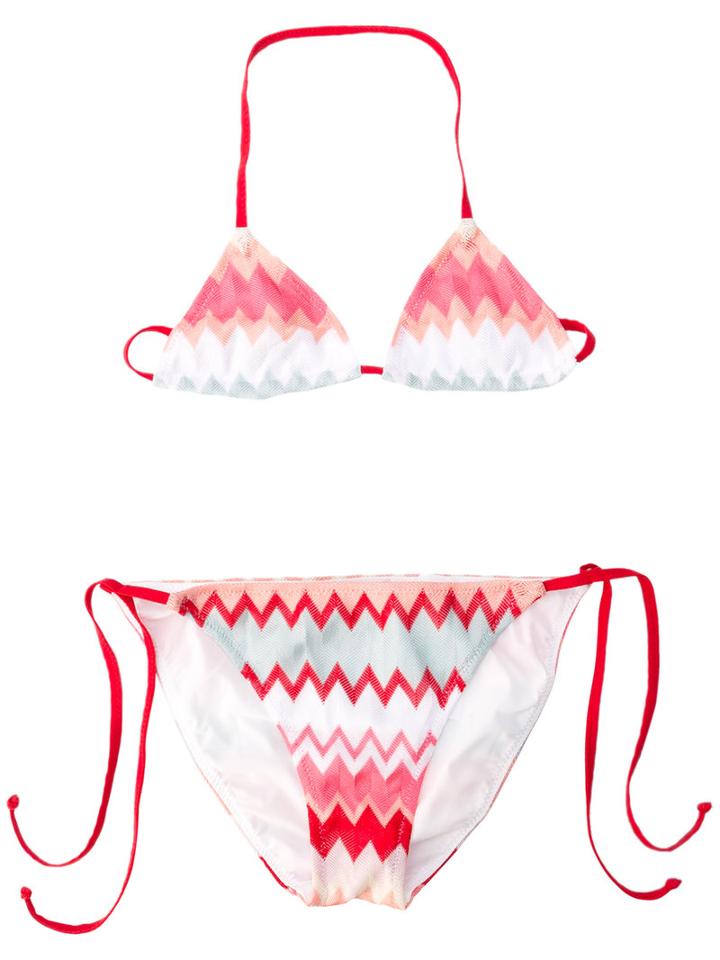 Missoni Kids - Zigzag Print Bikini Set - Kids - Nylon/spandex/elastane/viscose - 8 Yrs