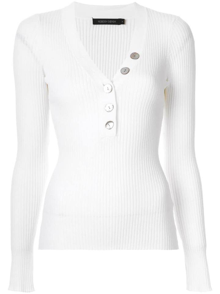 Nobody Denim Nolita Buttoned Jumper - White