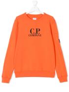 Cp Company Kids Teen Logo Print Sweatshirt - Yellow & Orange