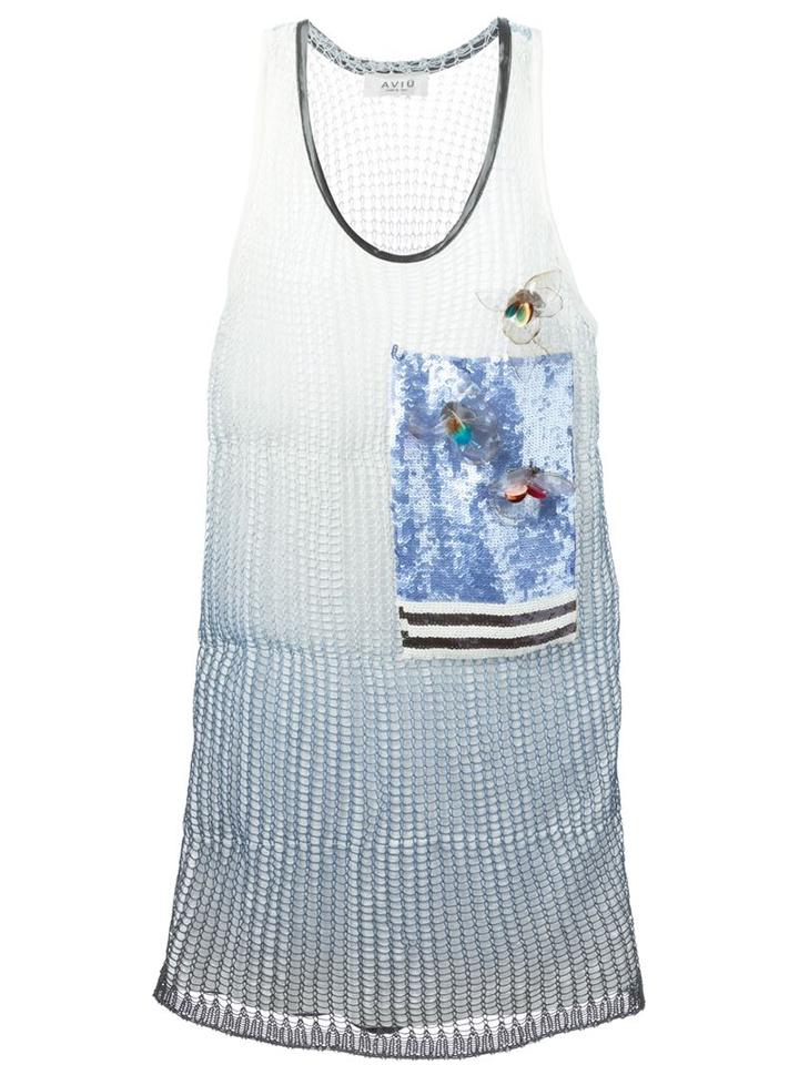 Aviu Embellished Panelled Shift Dress