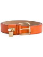 Dolce & Gabbana - Buckled Belt - Women - Calf Leather - 85, Yellow/orange, Calf Leather