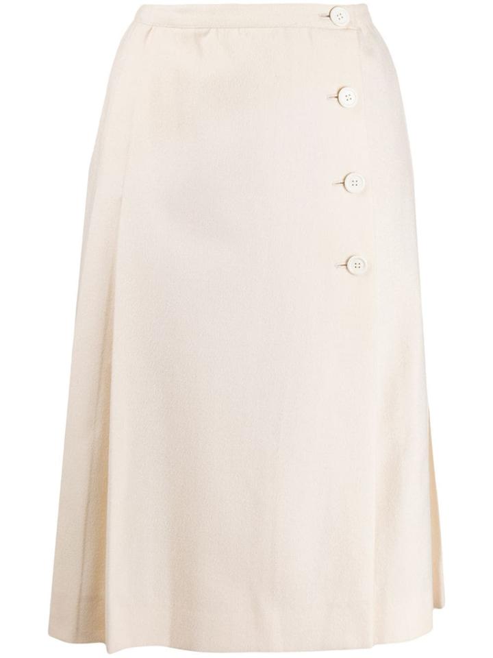 Yves Saint Laurent Pre-owned 1970's Pleated Skirt - Neutrals