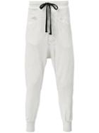 Thom Krom Drop-crotch Track Pants, Men's, Size: Medium, Grey, Cotton