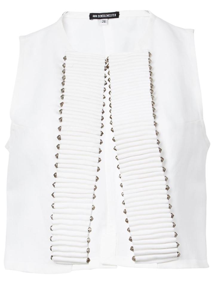 Ann Demeulemeester 'angelina' Waistcoat - White