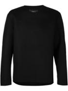 Yang Li Zipped Shoulder Sweater, Adult Unisex, Size: 46, Black, Virgin Wool