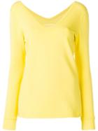 Majestic Filatures Wide V-neck Top - Yellow