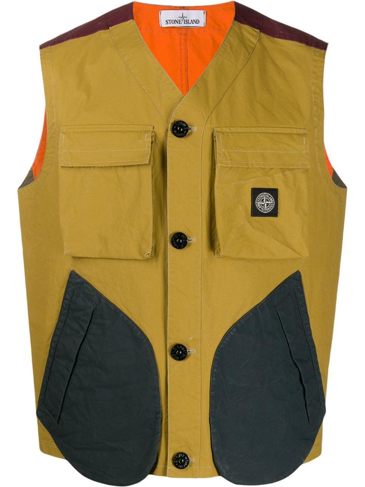 Stone Island Patch Pocket Jacket - Yellow