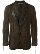 Di Liborio - Panelled Blazer - Men - Suede - 50, Green, Suede