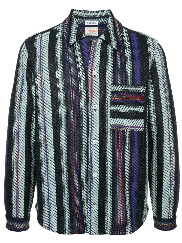 Coohem Striped Tweed Shirt - Blue