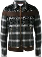 Kolor Stylised Plaid Jacket, Men's, Size: 3, Grey, Nylon/cupro/wool