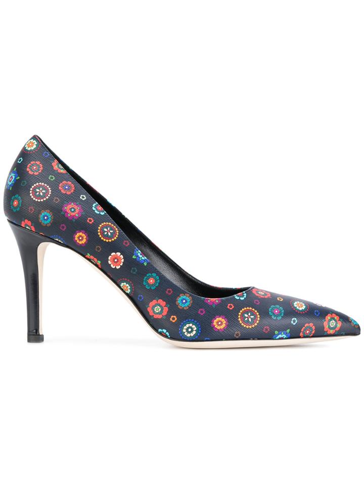 Paul Smith Floral Print Pumps - Blue