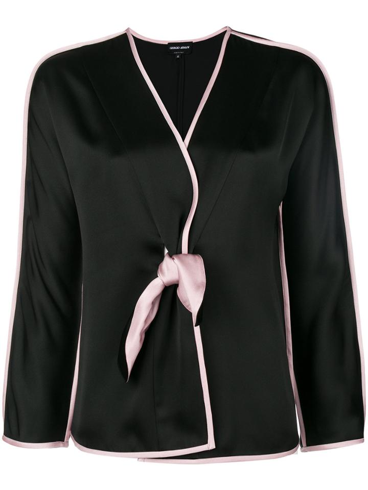 Giorgio Armani Pyjama Style Blouse - Black