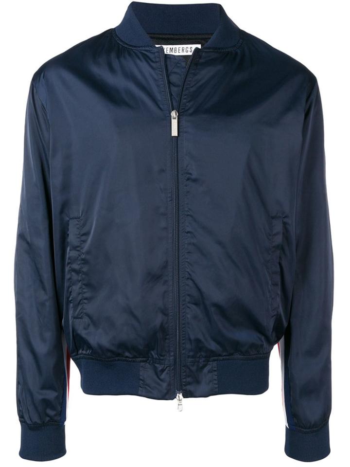 Dirk Bikkembergs Logo Bomber Jacket - Blue