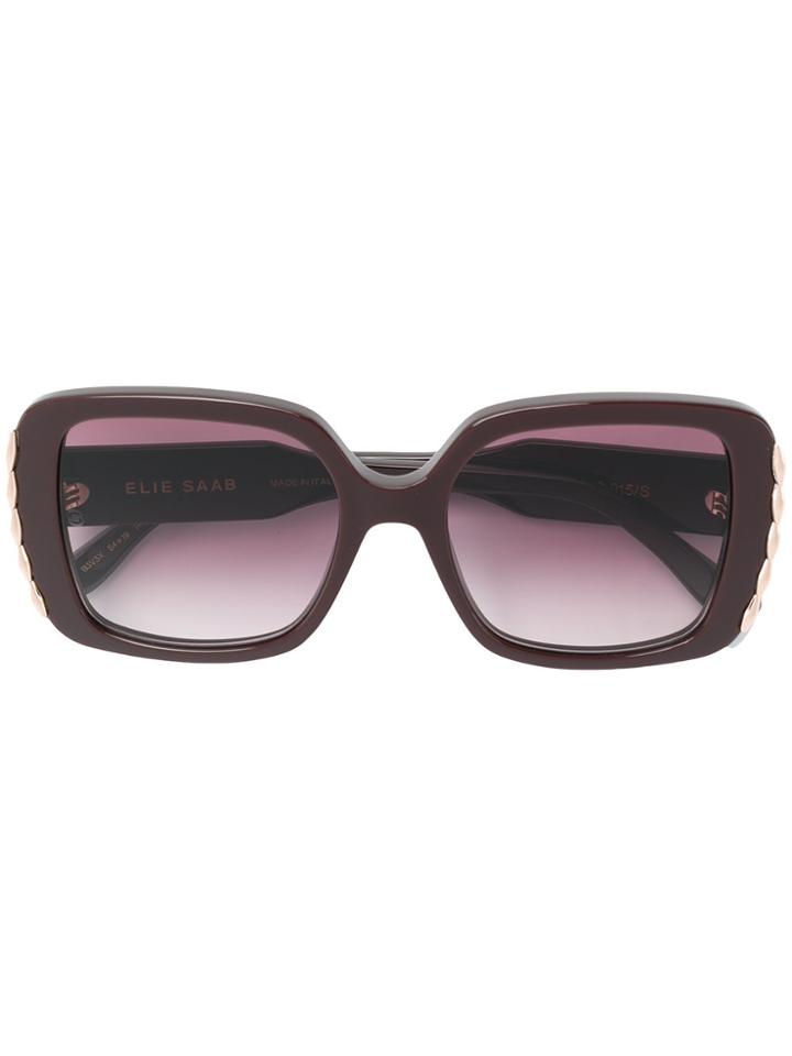 Elie Saab Oversized Sunglasses - Pink & Purple