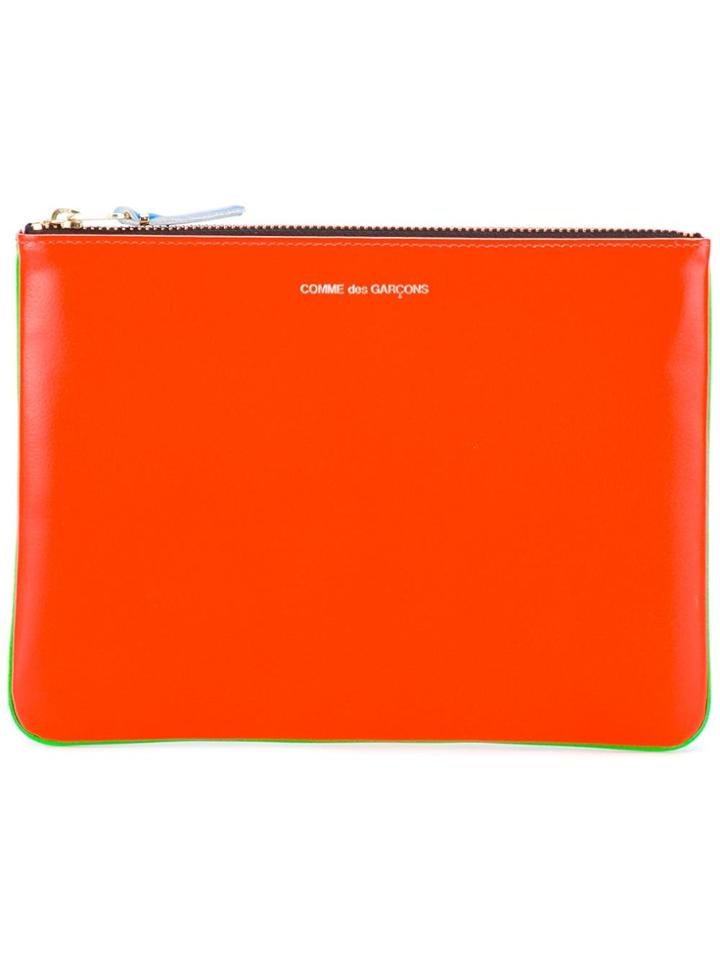 Comme Des Garçons Wallet 'super Fluo' Coin Purse - Yellow & Orange