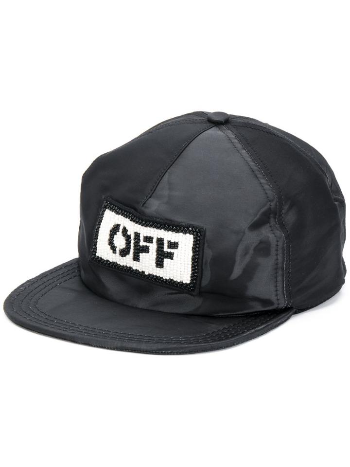 Off-white Branded Cap - Black