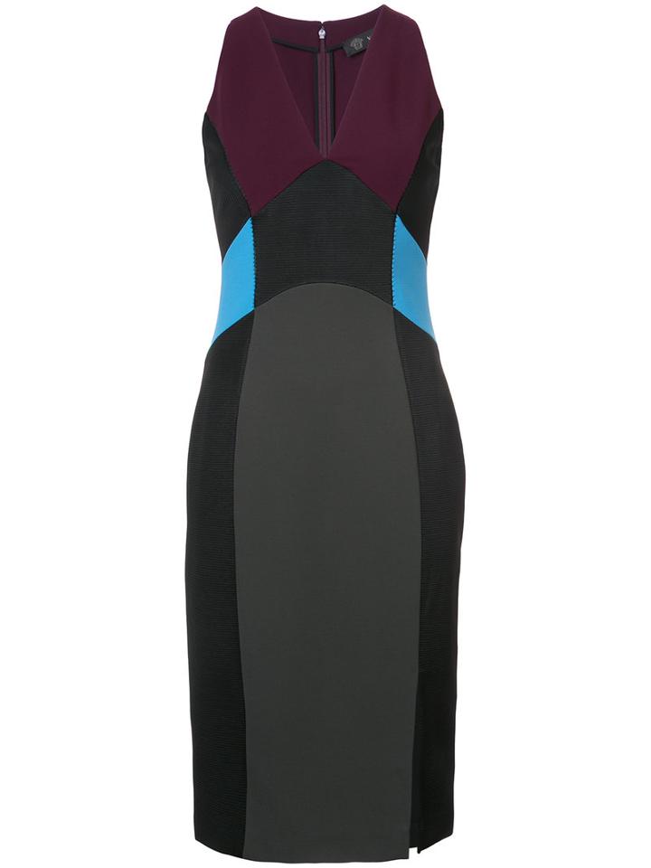 Versace - Contrast Panel Dress - Women - Polyamide/spandex/elastane/viscose - 40, Black, Polyamide/spandex/elastane/viscose