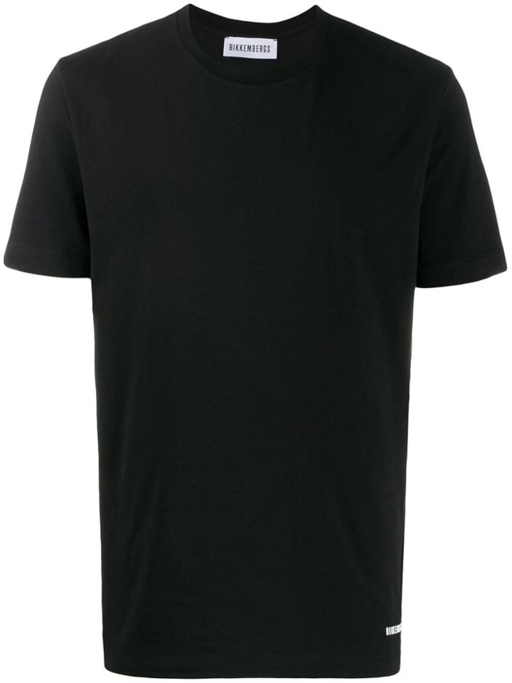 Dirk Bikkembergs Checkered Detail T-shirt - Black