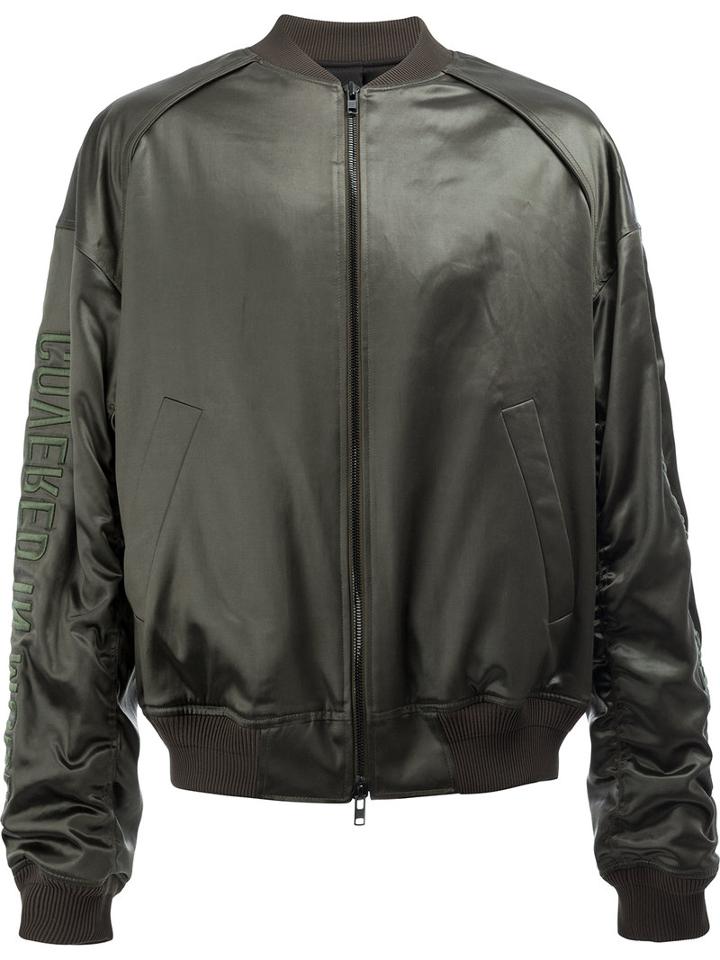 Juun.j Arm Logo Patch Jacket, Men's, Size: 48, Green, Cotton/polyester/acetate