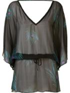 Brigitte Sheer Beach Dress, Women's, Size: Gg, Black, Silk