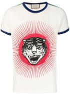 Gucci Tiger Print T-shirt - Nude & Neutrals