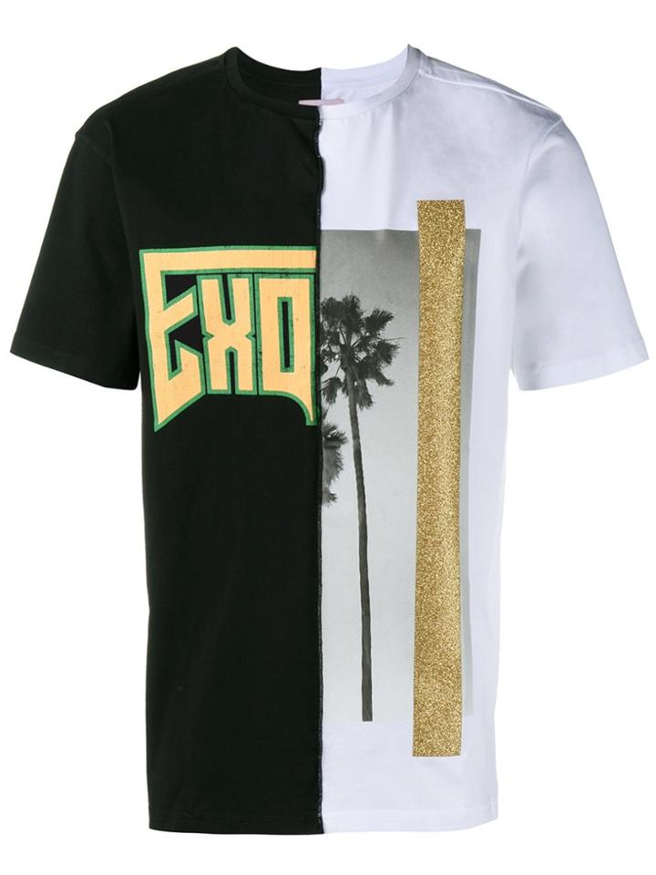 Palm Angels Exodus And Palm Print T-shirt - Black