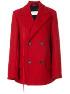 Maison Margiela Double Breasted Short Coat - Red