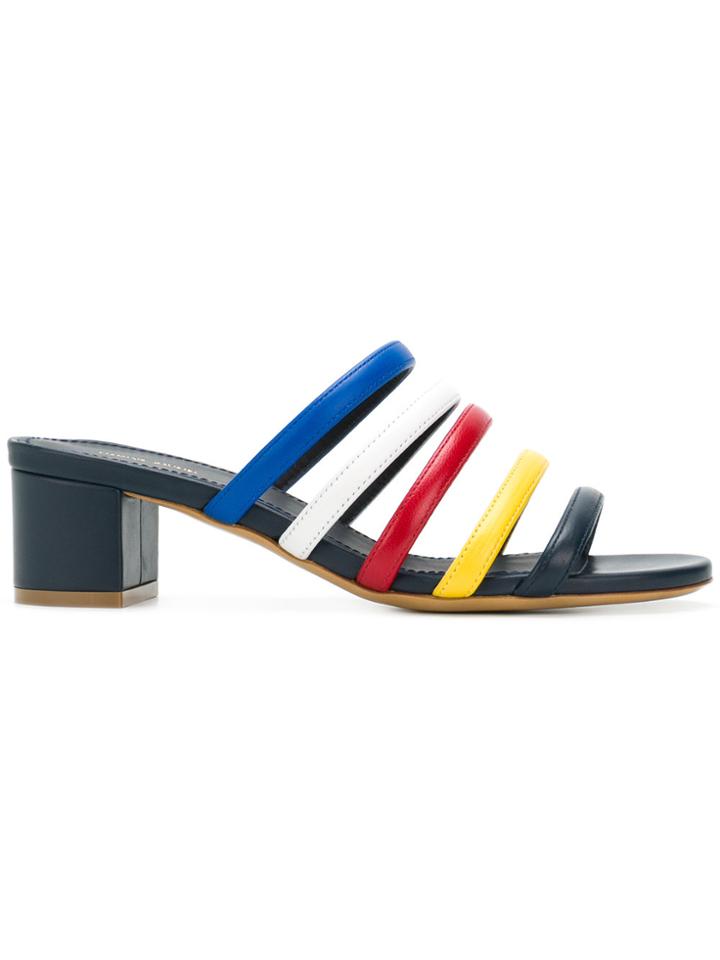 Mansur Gavriel Multi Strap Mules - Blue