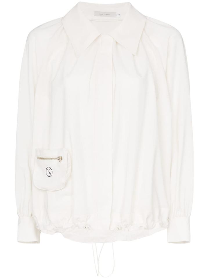 Low Classic Shirred Sports Jacket - White