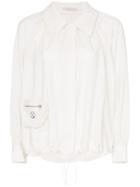 Low Classic Shirred Sports Jacket - White