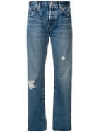 Moussy Vintage Straight-leg Trousers - Blue