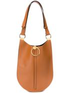 Marni Curved Flat Shoulder Bag - Brown