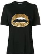 Markus Lupfer Sequin Lips T-shirt - Black