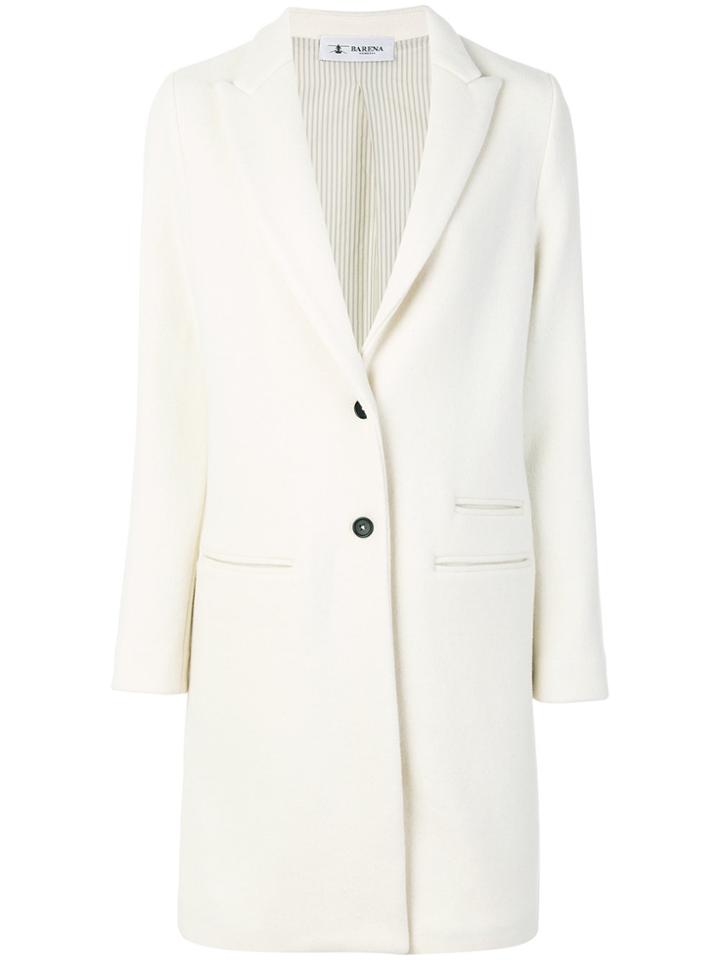Barena Single Breasted Coat - White