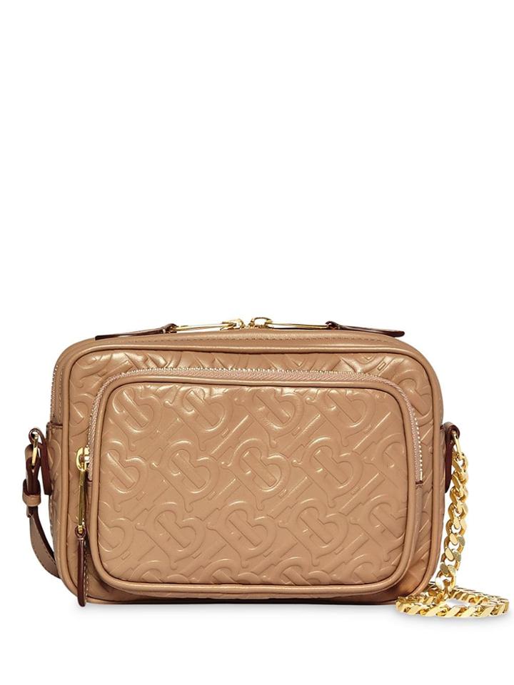 Burberry Monogram Leather Camera Bag - Neutrals