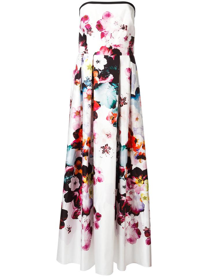 Elie Saab Floral Print Gown, Size: 36, Silk/polyester