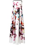 Elie Saab Floral Print Gown, Size: 36, Silk/polyester