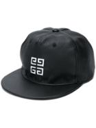 Givenchy Embroidered Logo Leather Cap - Black