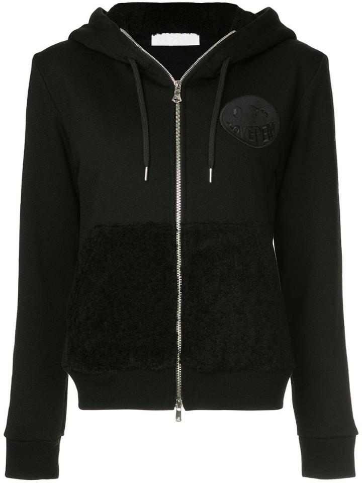 Roarguns Shearling Pocket Cardigan - Black