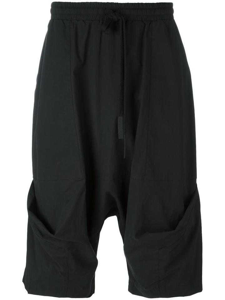 Lost & Found Ria Dunn Draped Shorts, Men's, Size: Small, Black, Cotton/spandex/elastane