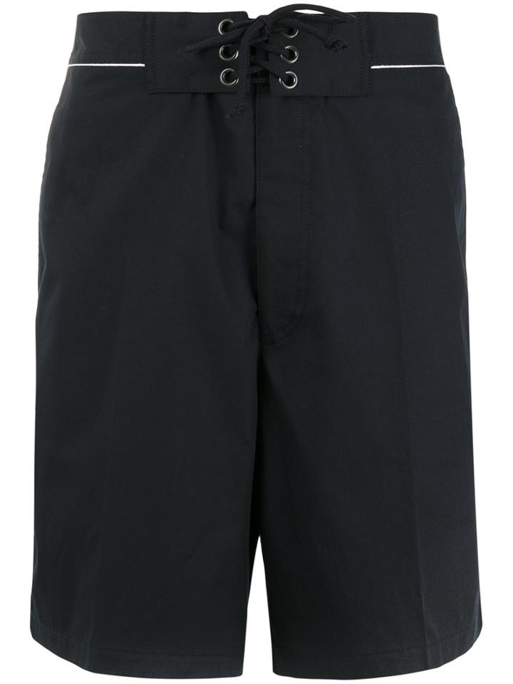 Lanvin Drawstring Shorts, Men's, Size: 48, Blue, Cotton