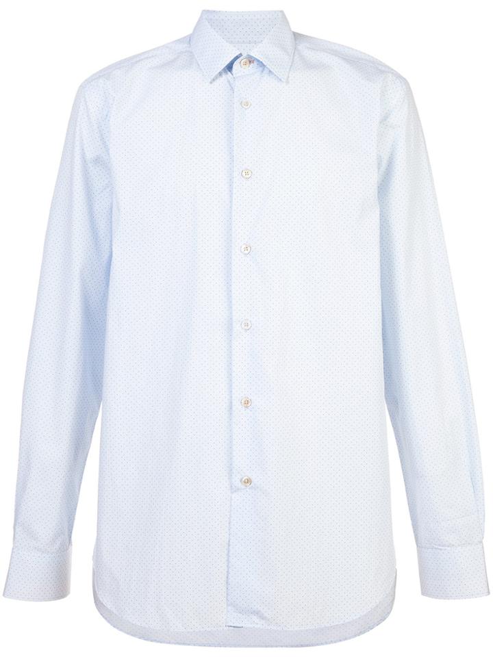 Paul Smith Patterned Long Sleeve Shirt - Blue