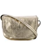 Red Valentino - Studded Trim Shoulder Bag - Women - Sheep Skin/shearling - One Size, Grey, Sheep Skin/shearling