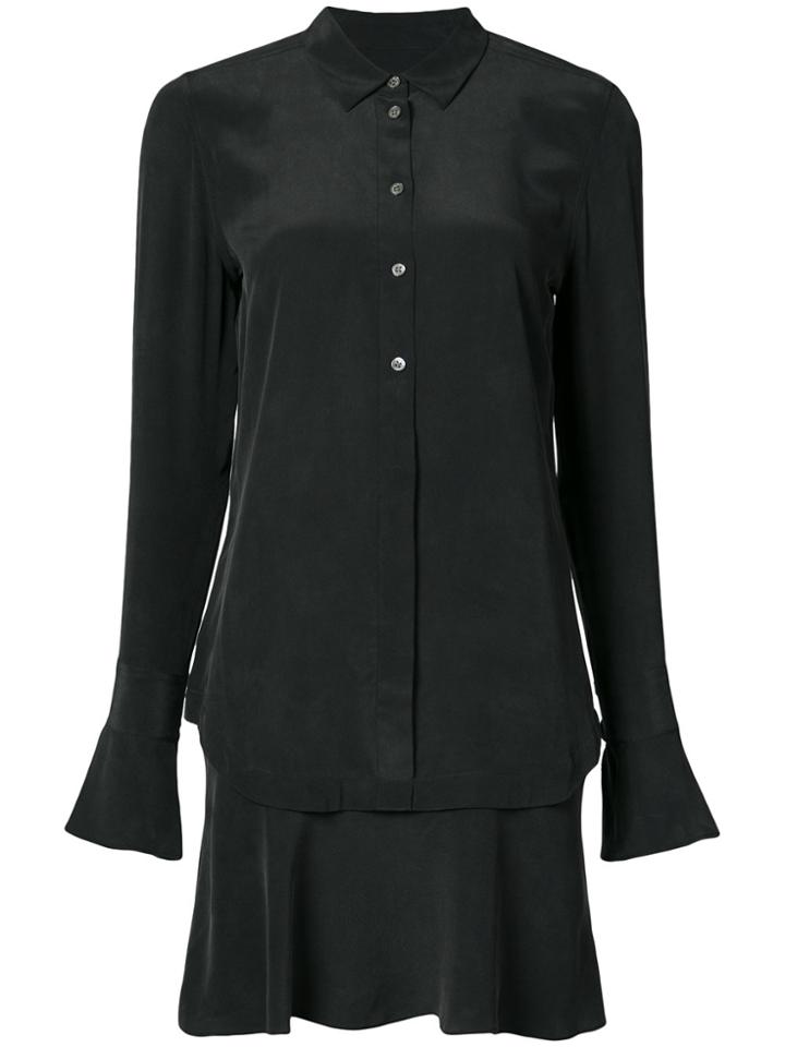 Equipment Layered Long Shirt - Grey