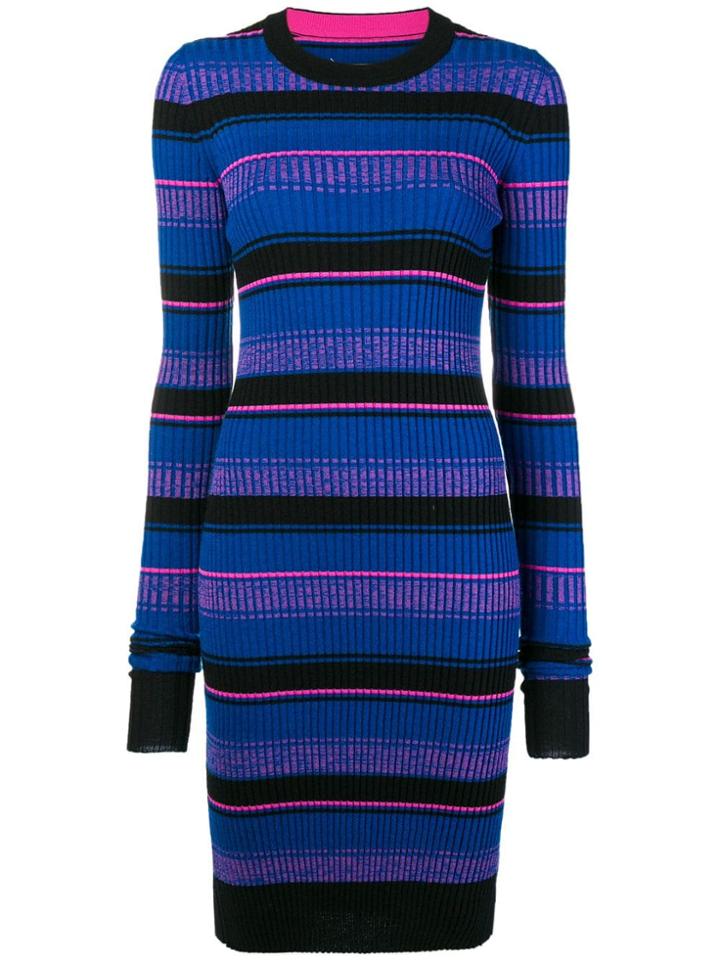 Maison Margiela Striped Midi Dress - Blue