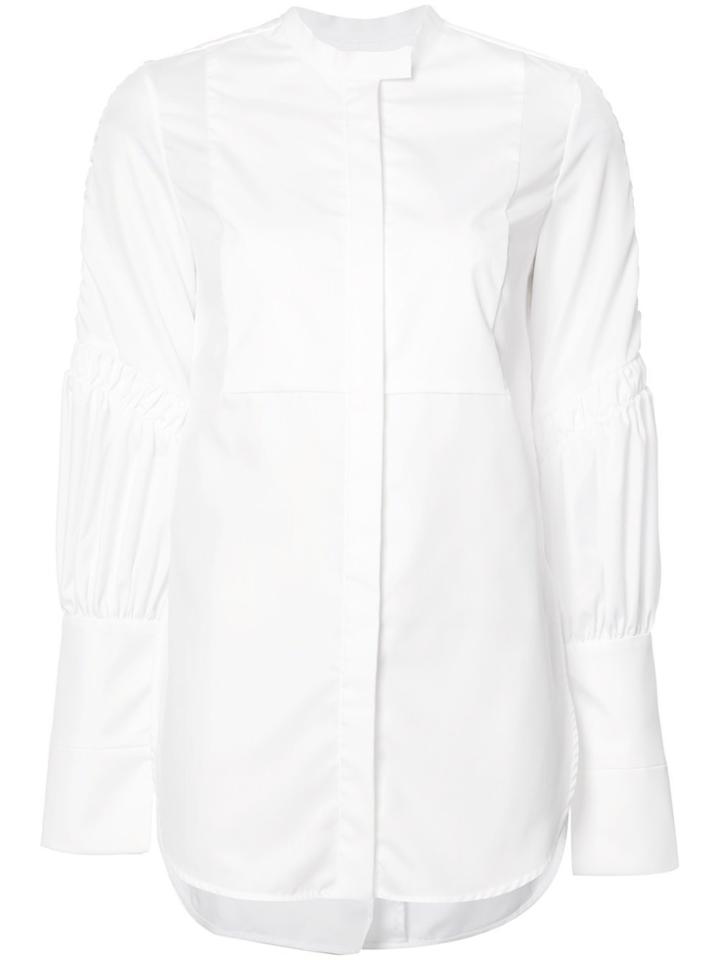 Ellery Band Collar Shirt - White