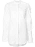 Ellery Band Collar Shirt - White