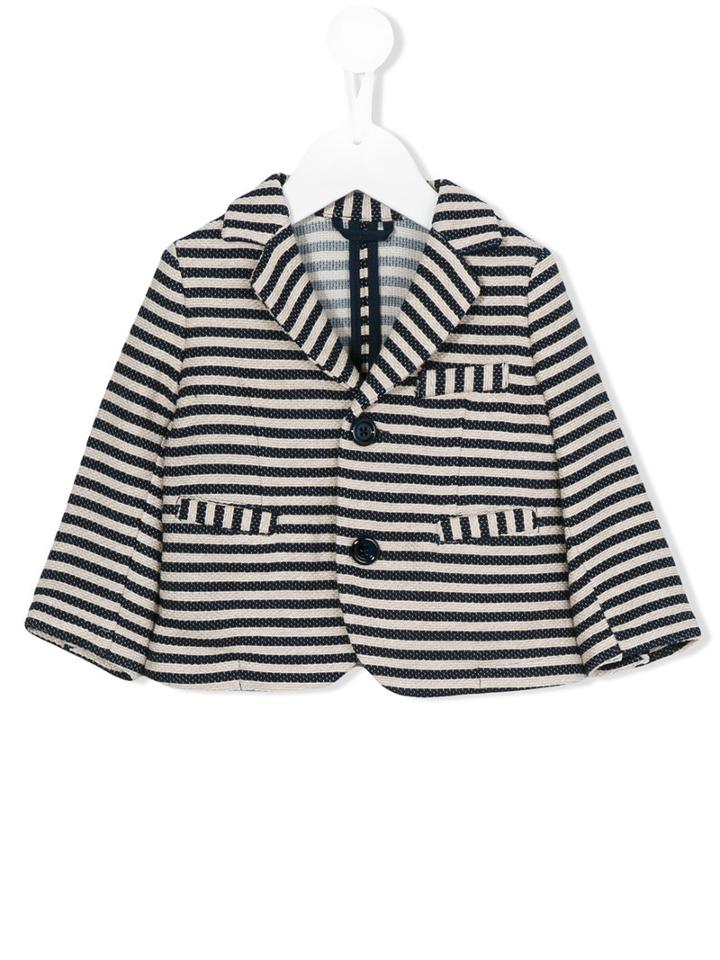 Monnalisa - Striped Blazer - Kids - Cotton/polyester - 12 Mth, Blue