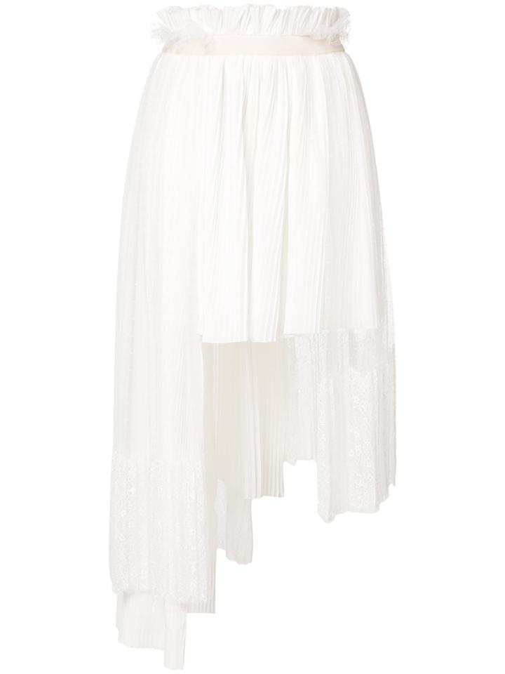 Parlor Flared Design Skirt - White