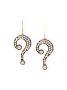 Marc Jacobs Question Mark Earring, Women's, Metallic, Brass/glass